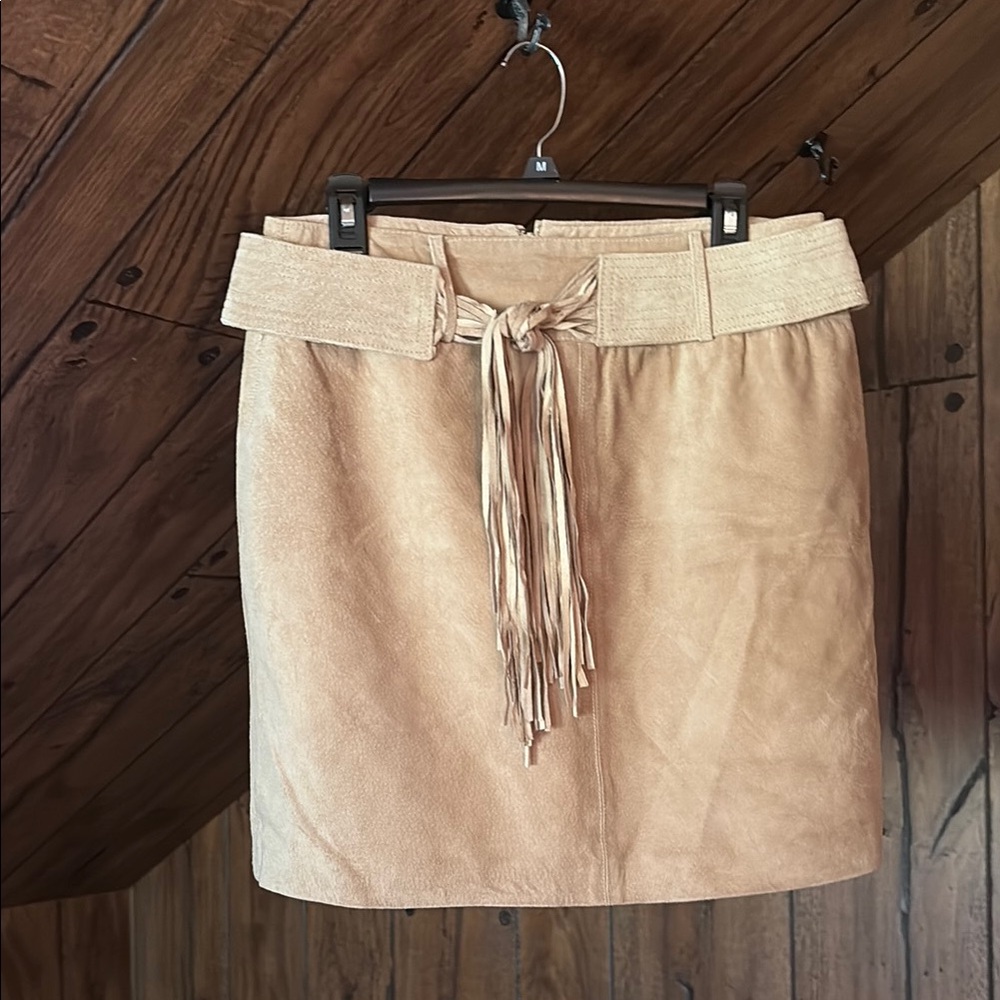 INC International Concepts Beige/tan Suede Mini Skirt